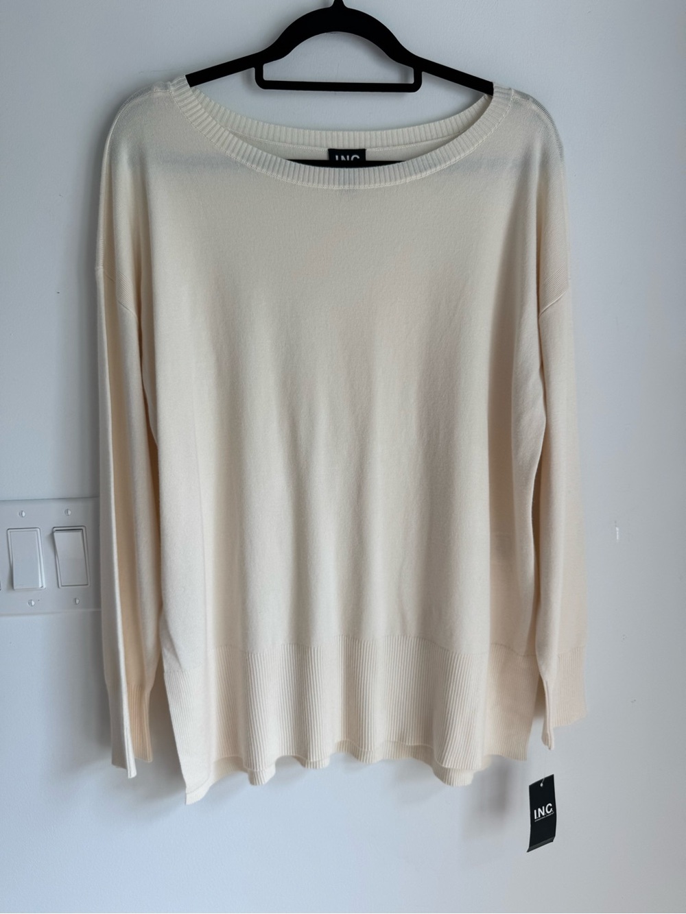 I.N.C Women’s M Tunic Sweater in Vintage Cream NEW